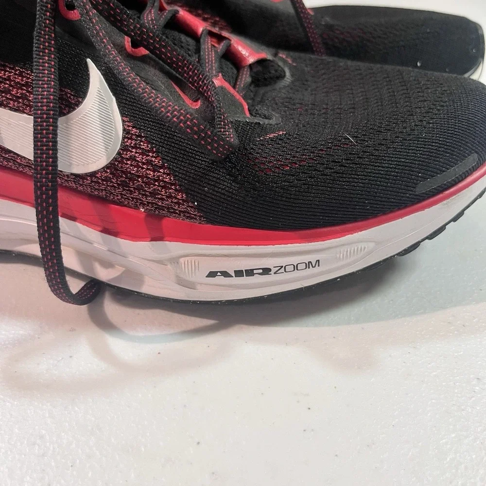 Mens Size 8 Nike Air Zoom Pegasus 41 Black Fire Red Running Shoes FD2722-003 EUC